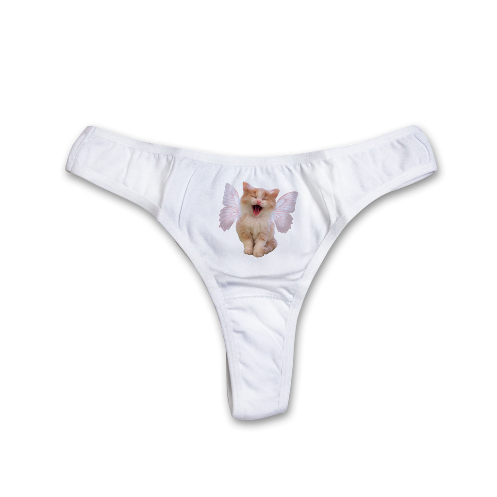 Angel kitty thongs