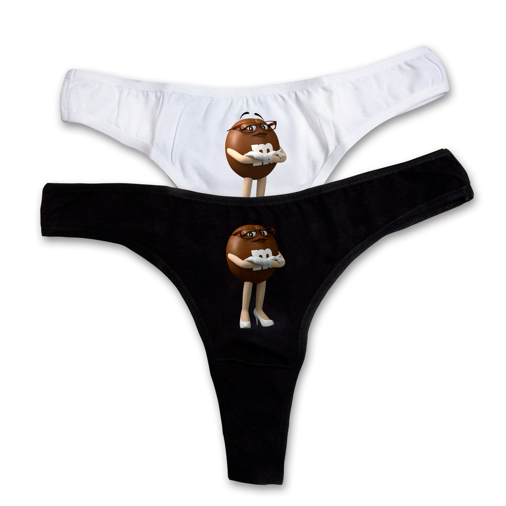 Brown M&M's thongs
