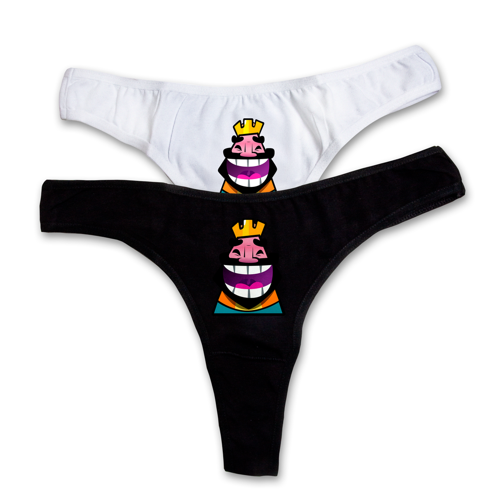 "HeHeHeHa King" thongs