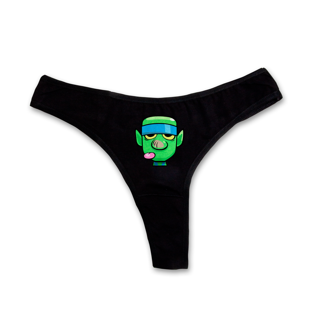 "Tongue Goblin" thongs