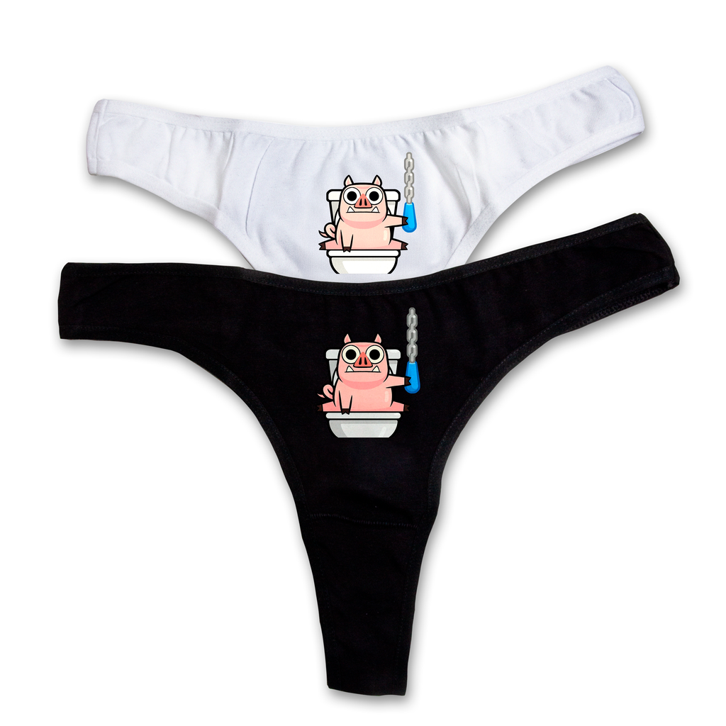 "Toilet pig" thongs