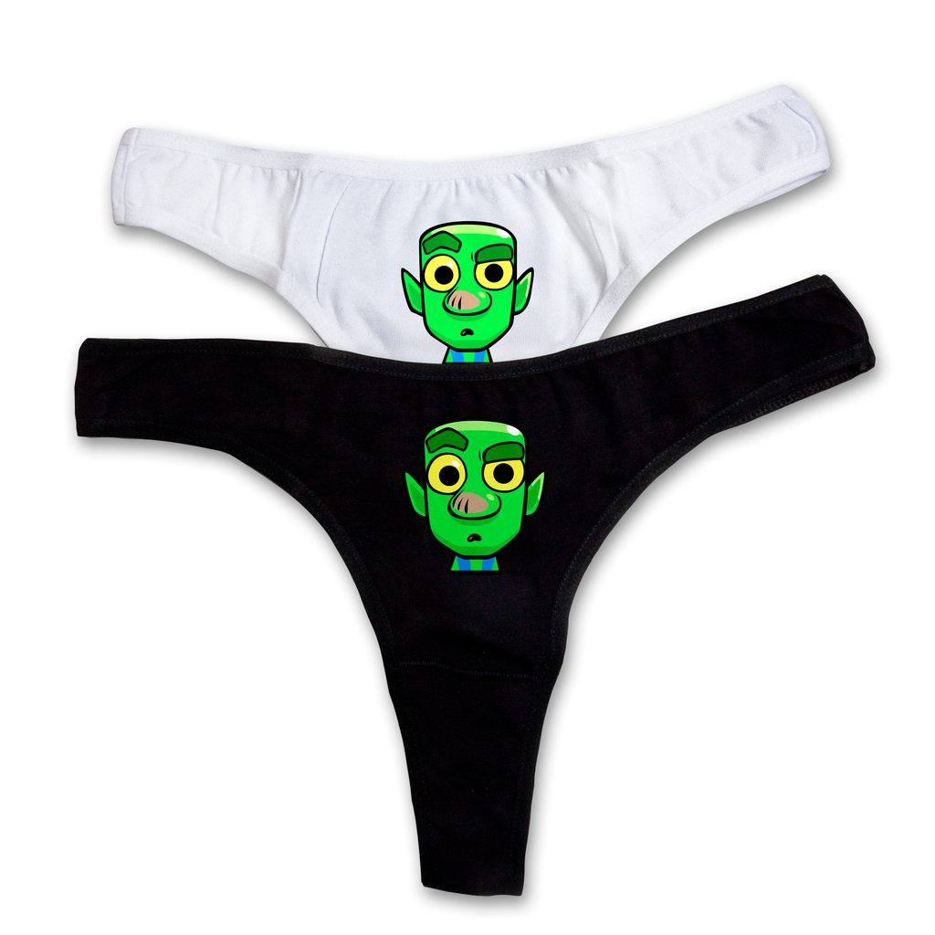 "Confused Goblin" thongs
