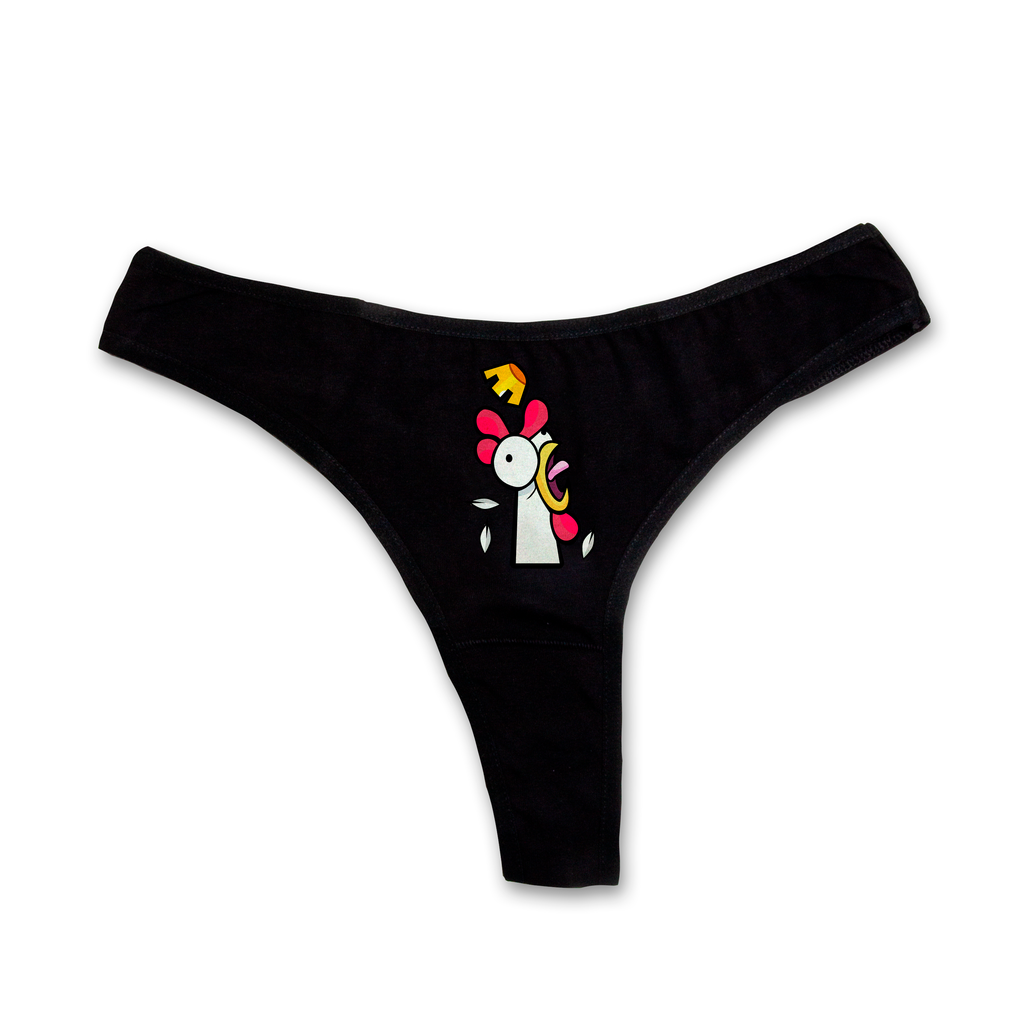 "Royale chicken" thongs