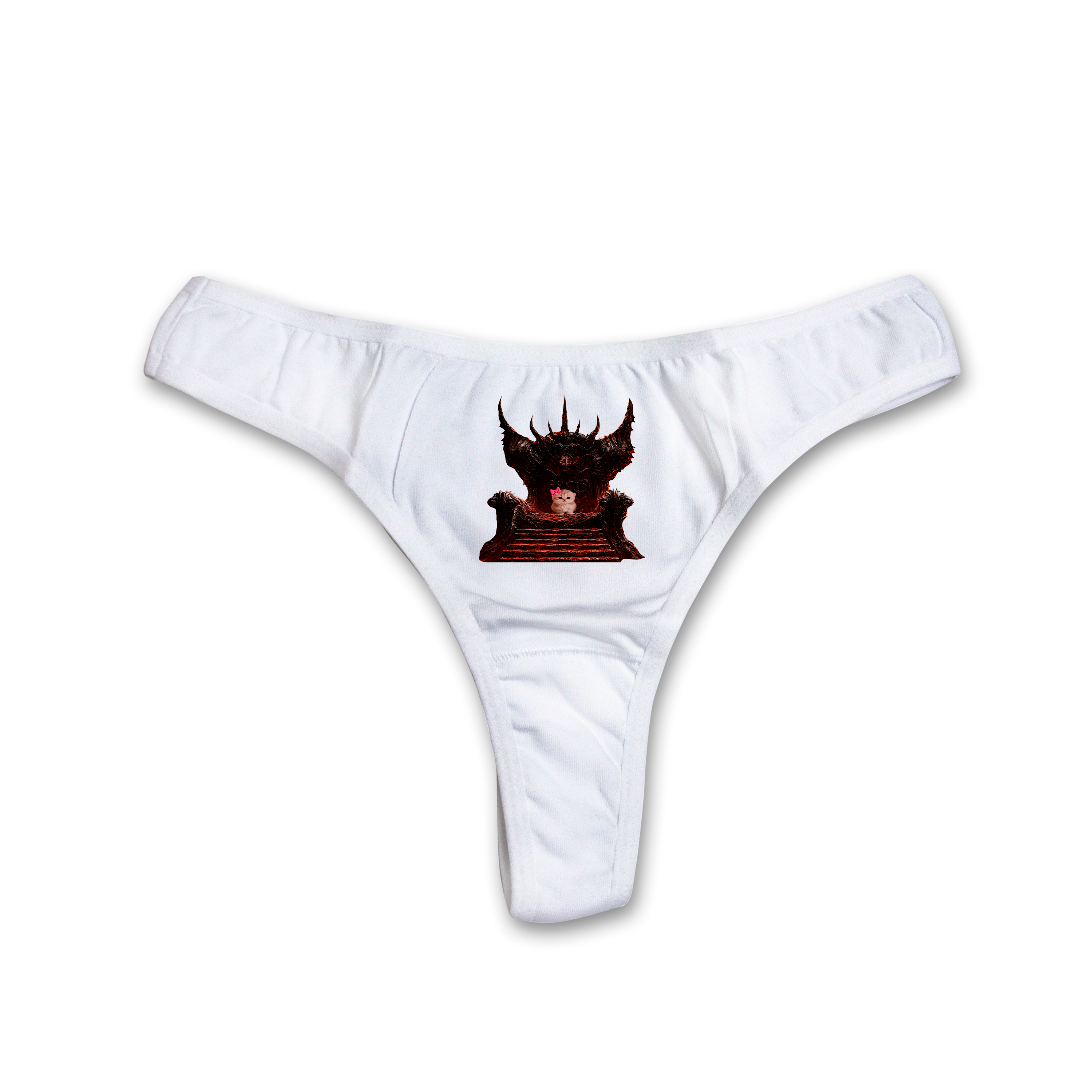 Angry kitty thongs